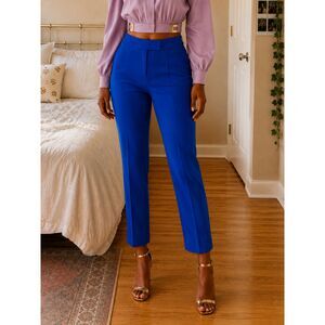 Worthington Modern fit Royal Blue High Waist Ankle Dress Pants 12T Officecore